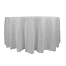 Customized cheap round woven damask jacquard tablecloths wedding